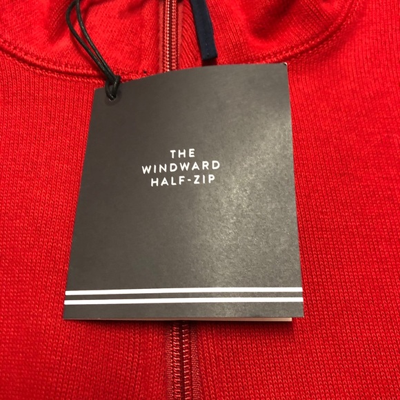 NEW Nautica Red Half Zip Sweater Sweatshirt - Picture 3 of 7
